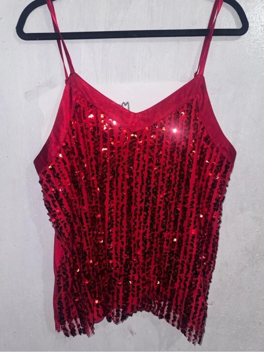 No Boundaries Red Sequin Cami Top
